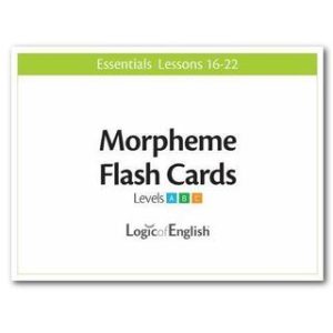 Logic of English Morpheme Flash Cards Lessons 16-22