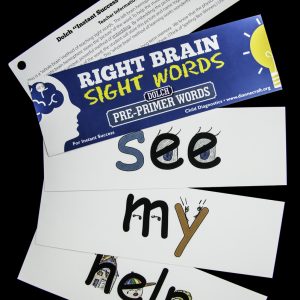 Right Brain Dolch Sight Words - Pre-Primer
