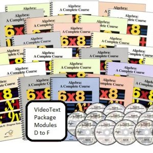 VideoText Algebra Modules D-F (Year 2)