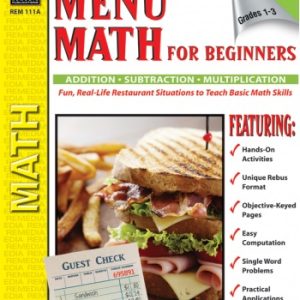 Menu Math for Beginners Activity Book